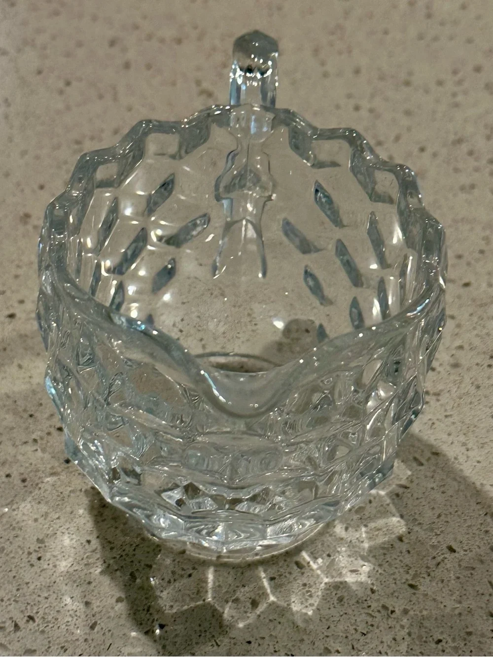 Clear Textured Glass creamer pitcher - Elegant Home Dining Serving